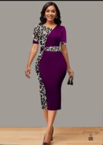 Vestido leopardo /magenta elegante - Imagen 4