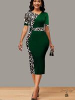 Vestido leopardo /magenta elegante - Imagen 5
